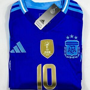 Adidas Copa America 2024 Lionel Messi #10 Argentina Away Soccer Futbol Jersey